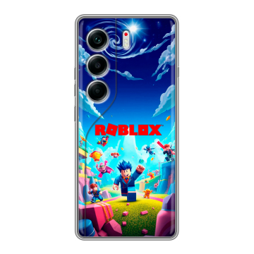 Силиконовый чехол на Tecno Camon 40 с принтом Roblox Роблокс
