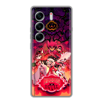 Силиконовый чехол на Tecno Camon 40 с принтом Hazbin Hotel Отель Хазбин Силиконовый чехол на Tecno Camon 40 с принтом Hazbin Hotel Отель Хазбин
