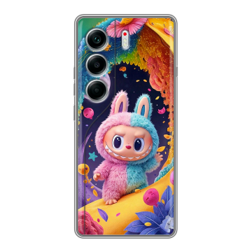 Силиконовый чехол на Tecno Camon 40 с принтом Labubu Лабубу