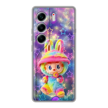 Силиконовый чехол на Tecno Camon 40 с принтом Labubu Лабубу