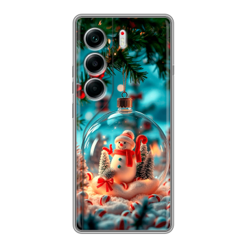 Силиконовый чехол на Tecno Camon 40 с принтом Новый год