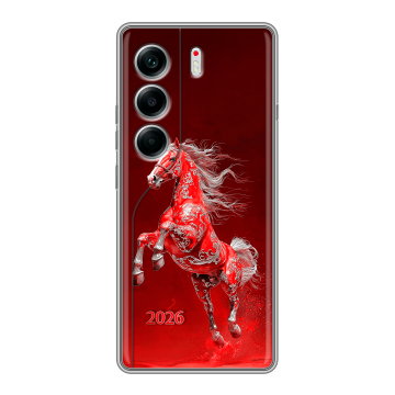 Силиконовый чехол на Tecno Camon 40 с принтом Новый год