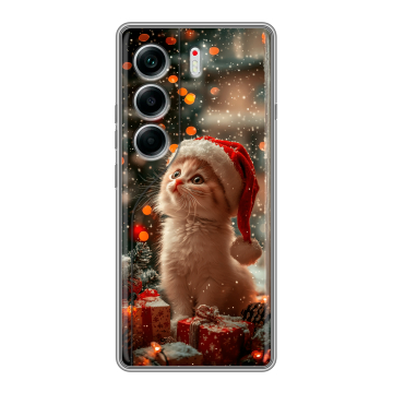 Силиконовый чехол на Tecno Camon 40 с принтом Новый год