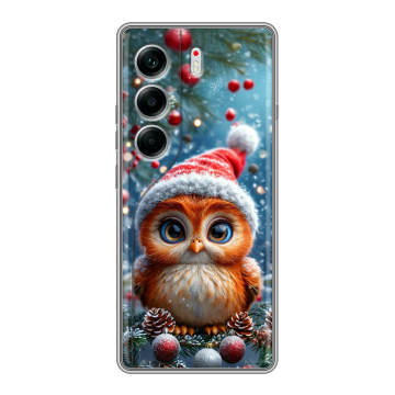 Силиконовый чехол на Tecno Camon 40 с принтом Новый год
