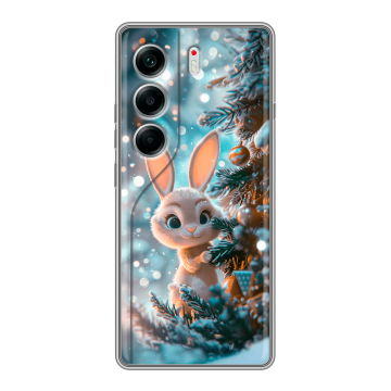 Силиконовый чехол на Tecno Camon 40 с принтом Новый год