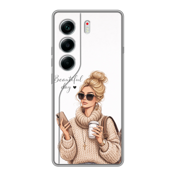 Силиконовый чехол на Tecno Camon 40 с принтом женский Силиконовый чехол на Tecno Camon 40 с принтом женский