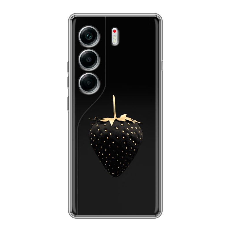 Силиконовый чехол на Tecno Camon 40 с принтом Черная клубника Силиконовый чехол на Tecno Camon 40 с принтом Черная клубника