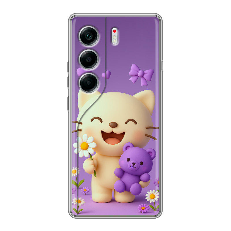 Силиконовый чехол на Tecno Camon 40 с принтом для девочек Силиконовый чехол на Tecno Camon 40 с принтом для девочек