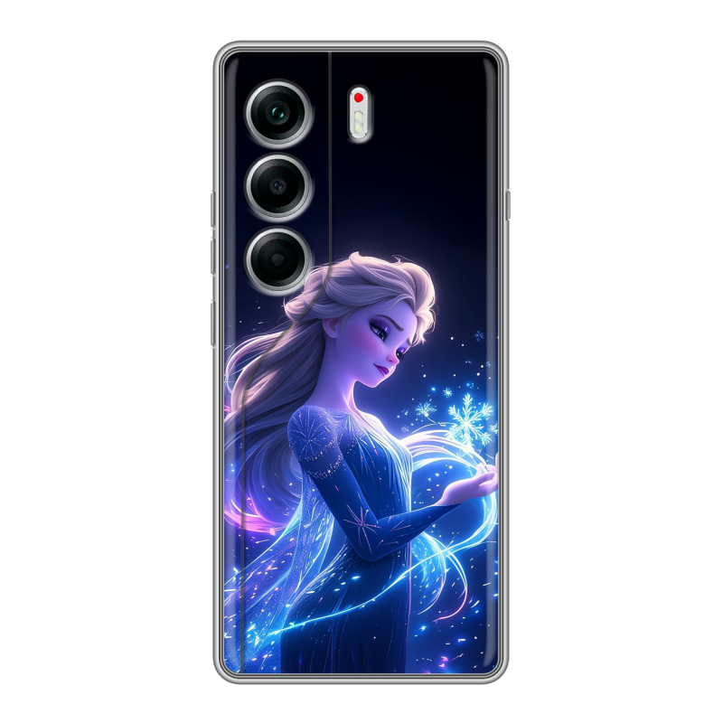 Силиконовый чехол на Tecno Camon 40 с принтом Холодное сердце Frozen Силиконовый чехол на Tecno Camon 40 с принтом Холодное сердце Frozen