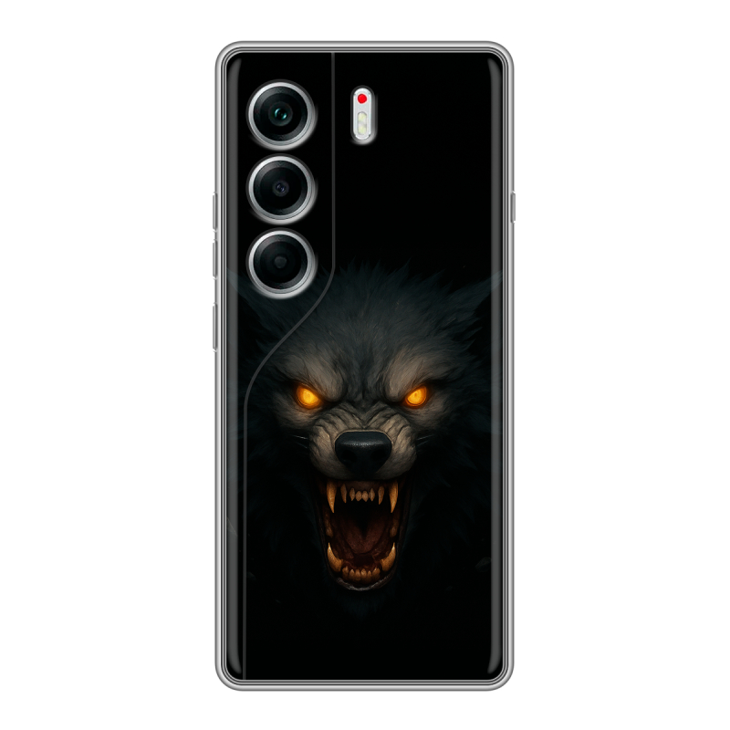 Силиконовый чехол на Tecno Camon 40 с принтом Волк Силиконовый чехол на Tecno Camon 40 с принтом Волк