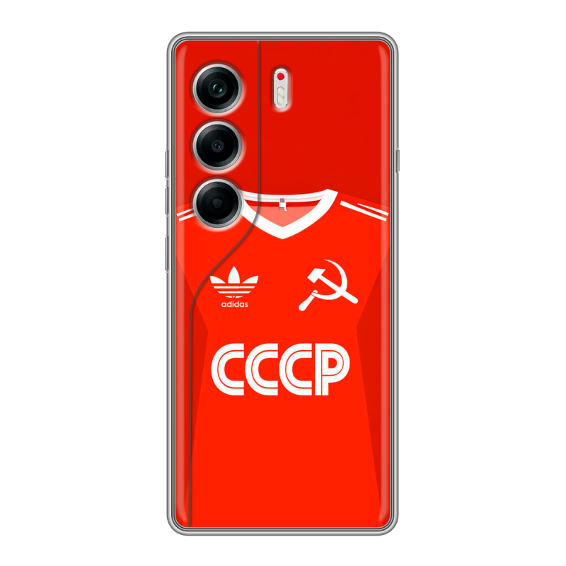 Силиконовый чехол на Tecno Camon 40 с принтом Флаг Герб СССР Силиконовый чехол на Tecno Camon 40 с принтом Флаг Герб СССР