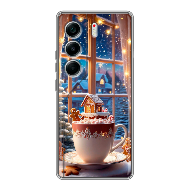 Силиконовый чехол на Tecno Camon 40 с принтом Новый год Силиконовый чехол на Tecno Camon 40 с принтом Новый год