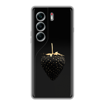 Силиконовый чехол на Tecno Camon 40 Pro 4G с принтом Черная клубника