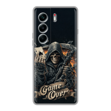 Силиконовый чехол на Tecno Camon 40 Pro 4G с принтом Скелет карты Силиконовый чехол на Tecno Camon 40 Pro 4G с принтом Скелет карты