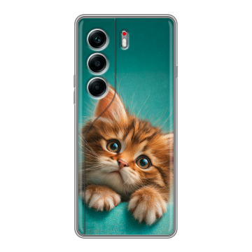 Силиконовый чехол на Tecno Camon 40 Pro 4G с принтом котенок
