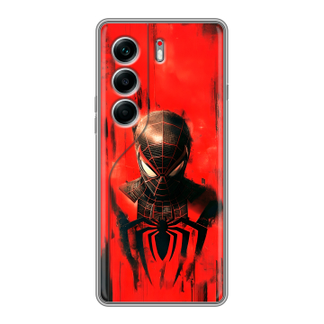 Силиконовый чехол на Tecno Camon 40 Pro 4G с принтом человек паук spiderman