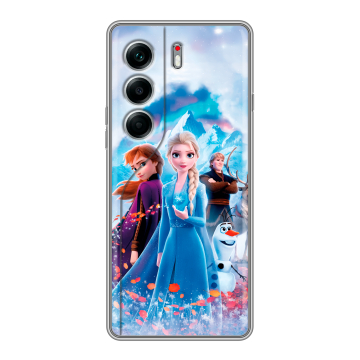 Силиконовый чехол на Tecno Camon 40 Pro 4G с принтом Холодное сердце Frozen