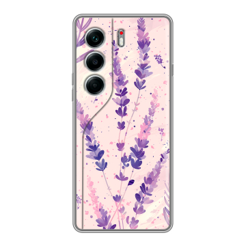 Силиконовый чехол на Tecno Camon 40 Pro 4G с принтом цветы лаванда