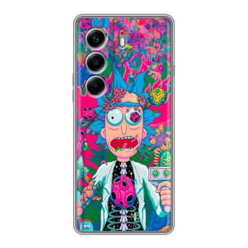 Силиконовый чехол на Tecno Camon 40 Pro 4G с принтом Рик и Морти Rick Morty