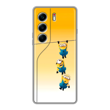 Силиконовый чехол на Tecno Camon 40 Pro 4G с принтом Миньоны
