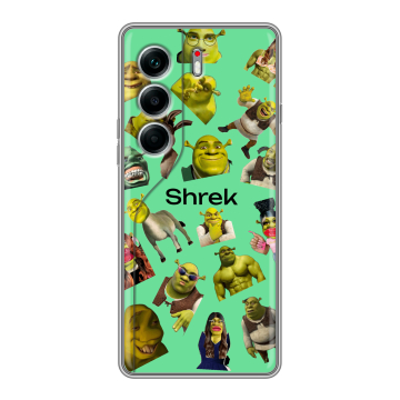 Силиконовый чехол на Tecno Camon 40 Pro 4G с принтом Шрек Shrek