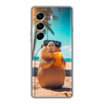 Силиконовый чехол на Tecno Camon 40 Pro 4G с принтом Капибара Силиконовый чехол на Tecno Camon 40 Pro 4G с принтом Капибара