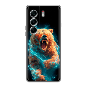 Силиконовый чехол на Tecno Camon 40 Pro 4G с принтом Медведь