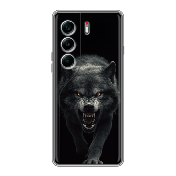 Силиконовый чехол на Tecno Camon 40 Pro 4G с принтом Волк