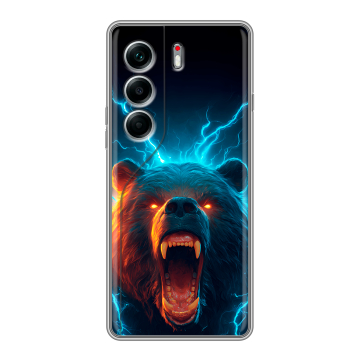 Силиконовый чехол на Tecno Camon 40 Pro 4G с принтом Медведь