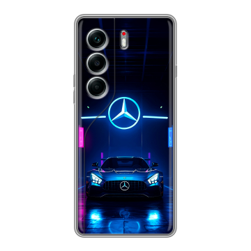 Силиконовый чехол на Tecno Camon 40 Pro 4G с принтом Mercedes Мерседес