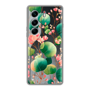 Силиконовый чехол на Tecno Camon 40 Pro 4G с принтом женский