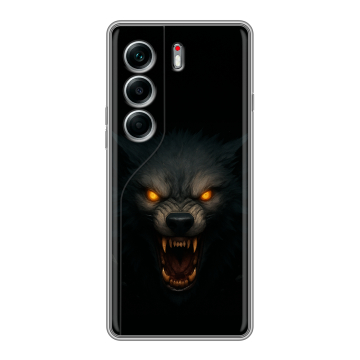 Силиконовый чехол на Tecno Camon 40 Pro 4G с принтом Волк