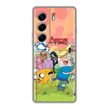 Силиконовый чехол на Tecno Camon 40 Pro 4G с принтом Adventure time Время приключений