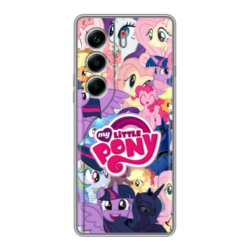 Силиконовый чехол на Tecno Camon 40 Pro 4G с принтом My little pony Дружба чудо