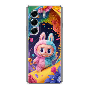 Силиконовый чехол на Tecno Camon 40 Pro 4G с принтом Labubu Лабубу Силиконовый чехол на Tecno Camon 40 Pro 4G с принтом Labubu Лабубу