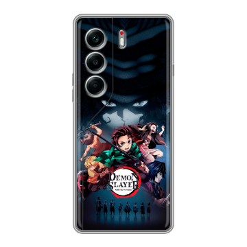 Силиконовый чехол на Tecno Camon 40 Pro 4G с принтом Demon Slayer Клинок рассекающий демонов Силиконовый чехол на Tecno Camon 40 Pro 4G с принтом Demon Slayer Клинок рассекающий демонов