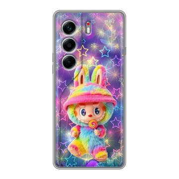 Силиконовый чехол на Tecno Camon 40 Pro 4G с принтом Labubu Лабубу