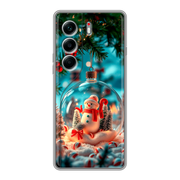 Силиконовый чехол на Tecno Camon 40 Pro 4G с принтом Новый год
