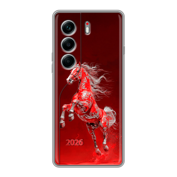 Силиконовый чехол на Tecno Camon 40 Pro 4G с принтом Новый год