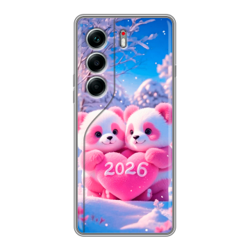 Силиконовый чехол на Tecno Camon 40 Pro 4G с принтом Новый год