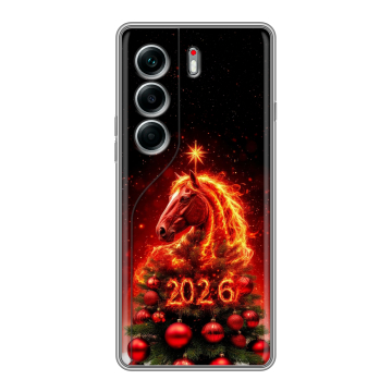 Силиконовый чехол на Tecno Camon 40 Pro 4G с принтом Новый год