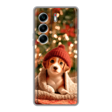 Силиконовый чехол на Tecno Camon 40 Pro 4G с принтом Новый год