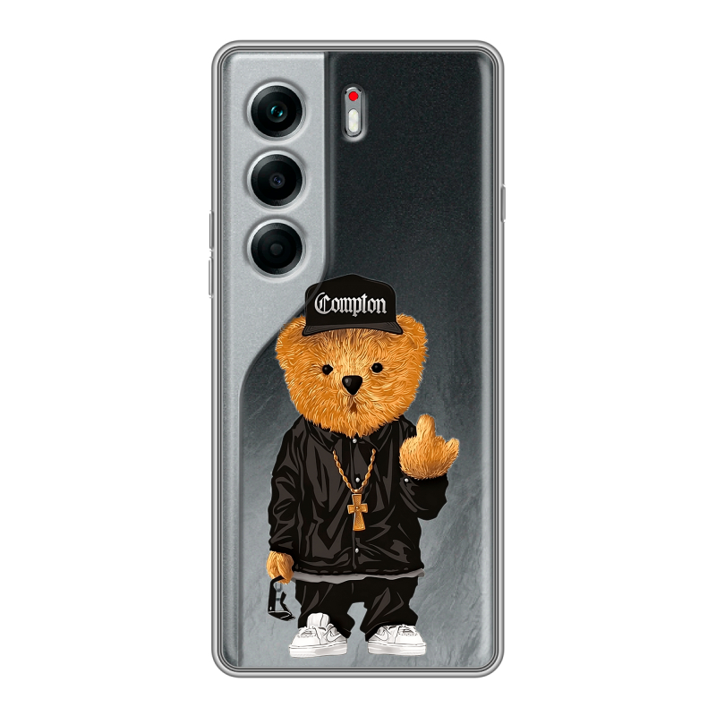 Силиконовый чехол на Tecno Camon 40 Pro 4G с принтом Плюшевый медведь Силиконовый чехол на Tecno Camon 40 Pro 4G с принтом Плюшевый медведь