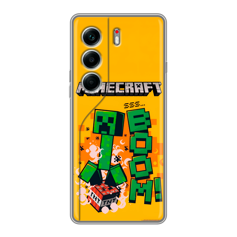 Силиконовый чехол на Tecno Camon 40 Pro 4G с принтом Майнкрафт Minecraft Силиконовый чехол на Tecno Camon 40 Pro 4G с принтом Майнкрафт Minecraft