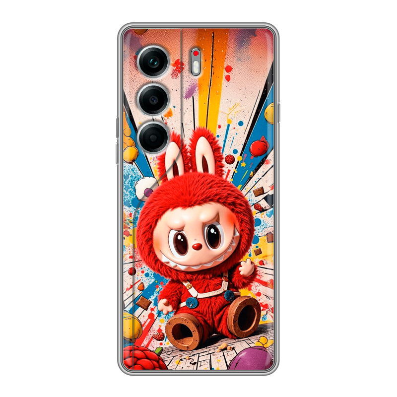 Силиконовый чехол на Tecno Camon 40 Pro 4G с принтом Labubu Лабубу Силиконовый чехол на Tecno Camon 40 Pro 4G с принтом Labubu Лабубу