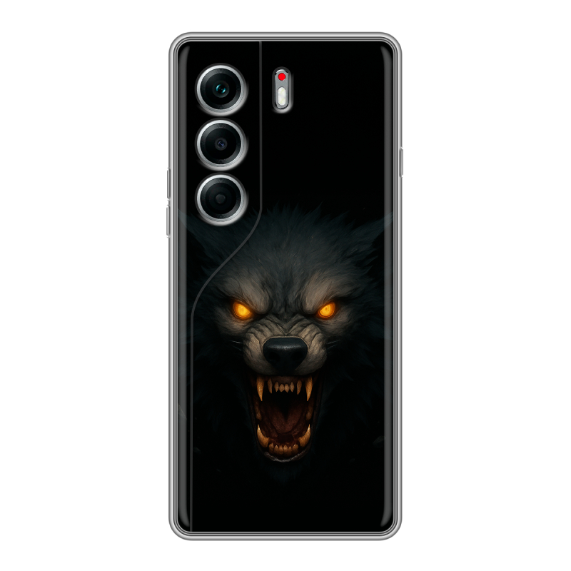 Силиконовый чехол на Tecno Camon 40 Pro 4G с принтом Волк Силиконовый чехол на Tecno Camon 40 Pro 4G с принтом Волк