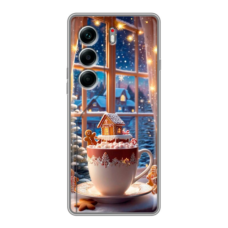 Силиконовый чехол на Tecno Camon 40 Pro 4G с принтом Новый год Силиконовый чехол на Tecno Camon 40 Pro 4G с принтом Новый год