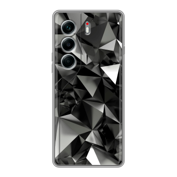 Силиконовый чехол на Tecno Camon 40 Pro 5G с принтом Черные кристаллы Силиконовый чехол на Tecno Camon 40 Pro 5G с принтом Черные кристаллы