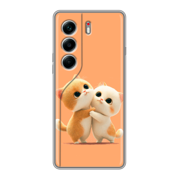 Силиконовый чехол на Tecno Camon 40 Pro 5G с принтом Милые котики Силиконовый чехол на Tecno Camon 40 Pro 5G с принтом Милые котики