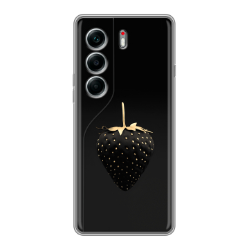 Силиконовый чехол на Tecno Camon 40 Pro 5G с принтом Черная клубника Силиконовый чехол на Tecno Camon 40 Pro 5G с принтом Черная клубника